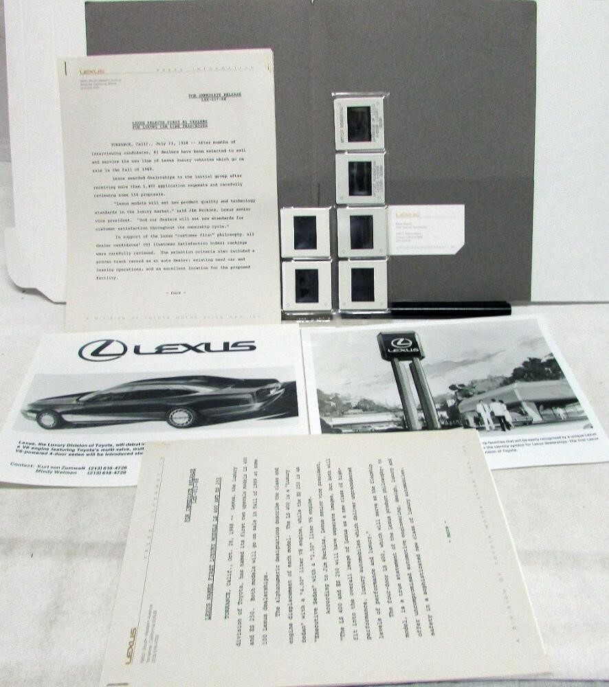 1989 Lexus LS 400 ES 250 & 2002 300 430 470 Series Press Kits Media Releases