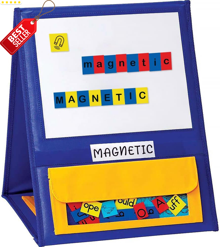 Magnetic Desktop Tabletop Pocket Chart Stand Double-Sided 15x12.5 US