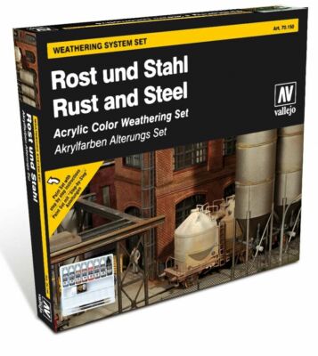 AV Vallejo Model Color Set - Rust and Steel Effects 	VAL70150