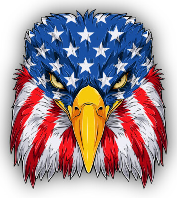 American Eagle Window Stickers 3M American Flag & Bald Eagle Vinyl Decal Sticker - For Car Truck Window, Bumper, Or Wall (Made In USA) 3M Flags & Political Car & Truck Decals/Stickers - Foto 6