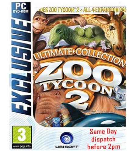 Ultimate Collection Zoo Tycoon 2 PC /Disc 2 +3 ONLY/MISSING