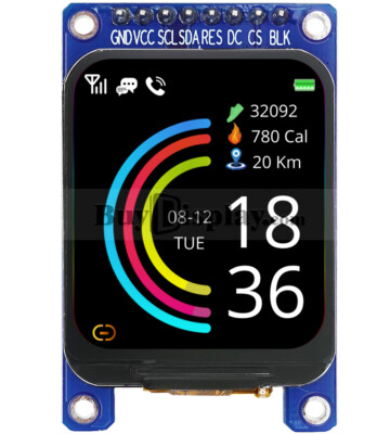 1.69 inch Color 280x240 Round Rectangle IPS TFT LCD Display Panel ST7789