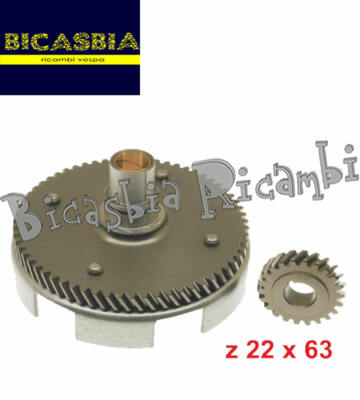 2329 - Cloche D'Embrayage 22 63 Dents Hélicoïdales Piaggio Ape Rst Mix Web