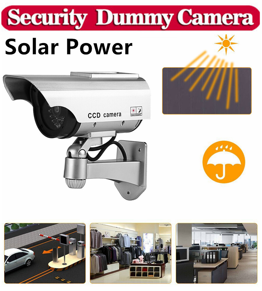 Solar Dummy Model Wireless CCTV False Emulational Fake Security Camera Decoy