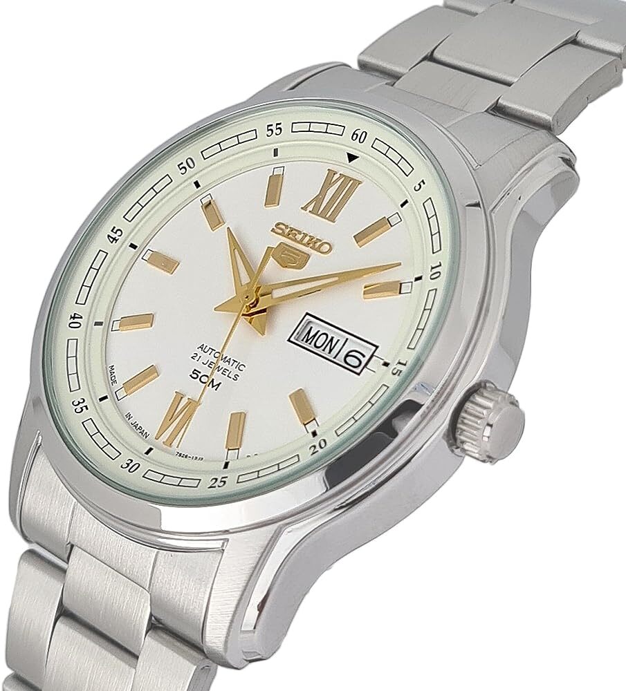 SEIKO 5 SNKP15 SNKP15K1 Automatic White Dial Stainless Steel