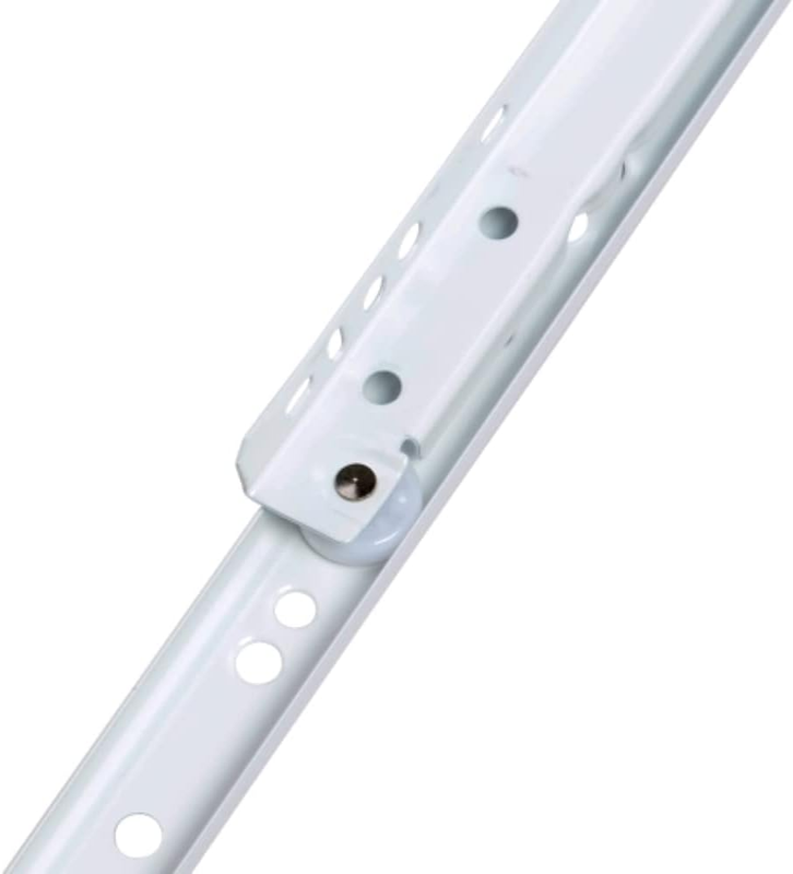 16" Bottom-Mount Drawer Slide Kit, Steel Tracks, 1.2 Mm Thick, 1-Pair, White Pow