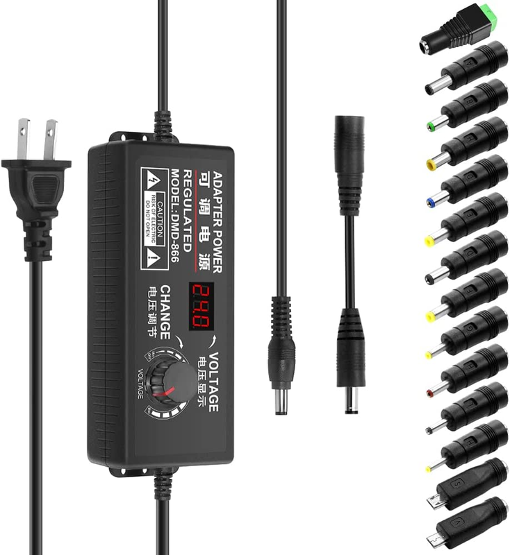 Universal Power Supply 4V-24V 5A 120W Adjustable AC/DC Power Adapter 100-240V AC