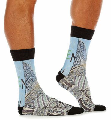 wigglesteps Socken Stephansdom Wien Vienna Wahrzeichen schwarz blau bunt 41 - 46