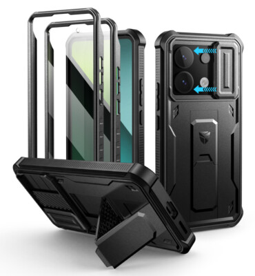 Dexnor Case for Xiaomi Redmi Note 13 Pro/ Poco X6 Pro, Rugged Bumper Shockproof
