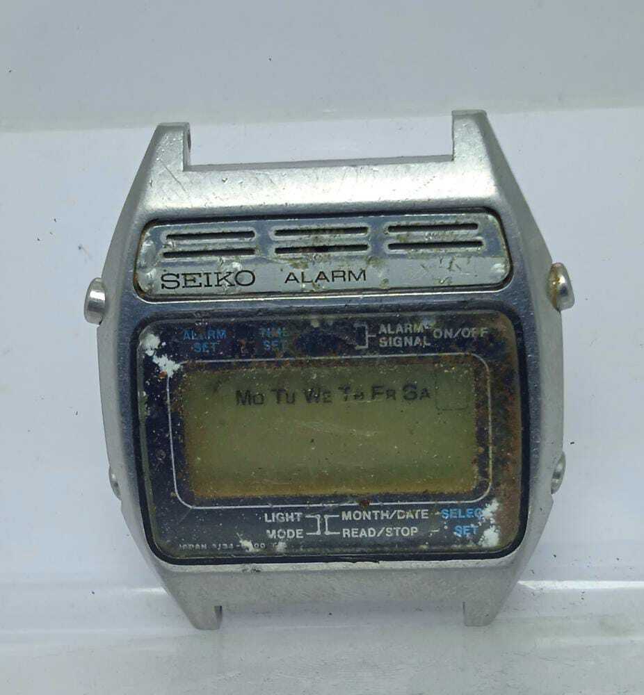 SEIKO セイコー デジタル ヴィンテージ A158-5070 Seiko Quartz A158-5070 Digital Alarm Men's Watch For Parts