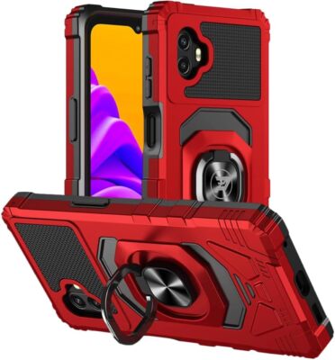 For Samsung Galaxy Xcover6 Pro Hard Hybrid Magnetic Ring Kickstand Case Cover