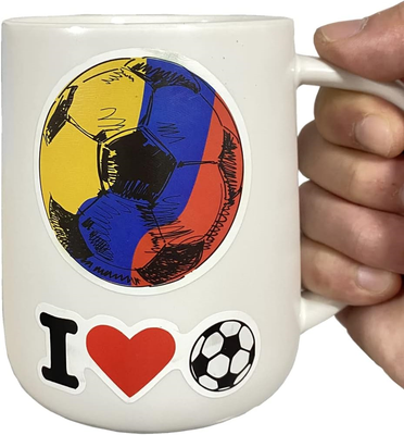 100 Pieces Soccer Stickers, Vinyl Soccer Water Bottle Stickers Pack, Soccer for