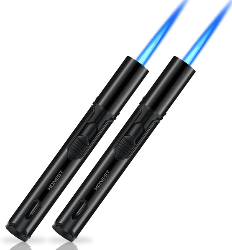 Torch Lighters, Butane Lighters Refillable Single Jet Flame for Candle Grill BBQ