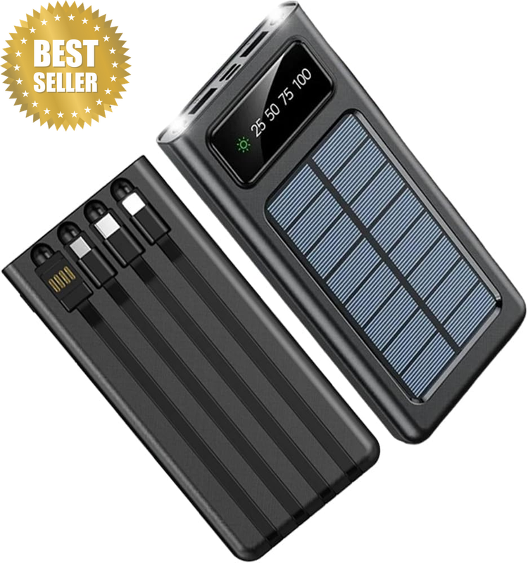 Solar-Power-Bank- 20000Mah Portable Charger,Solar Power Bank,Camping External Ba