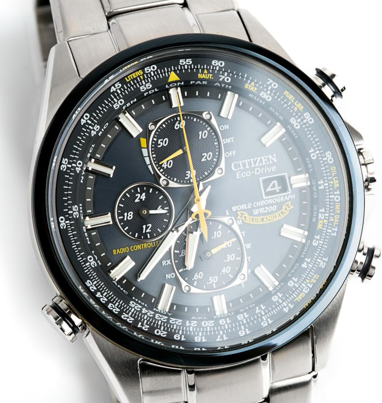 Pre-owned Citizen Men's Eco-drive Sport Luxury World Chronograph Atomic Time Keeping Watch