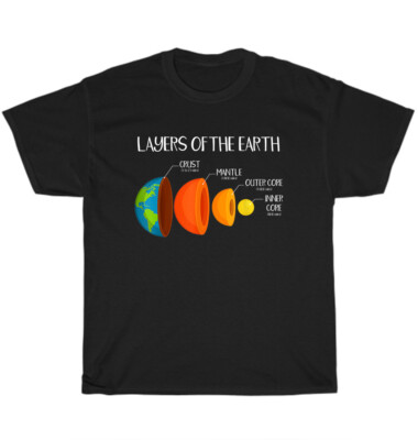 Earth's Crust Layers Of The Earth Geology Science Nerd T-Shirt Unisex Tee Gift