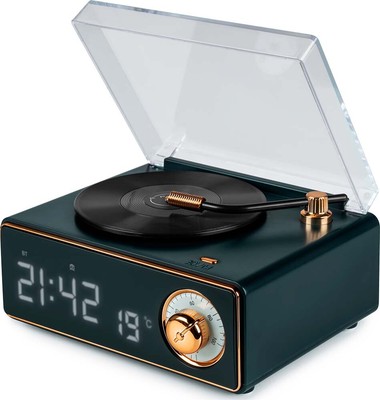 Retro Wireless BT Speaker & Green Alarm