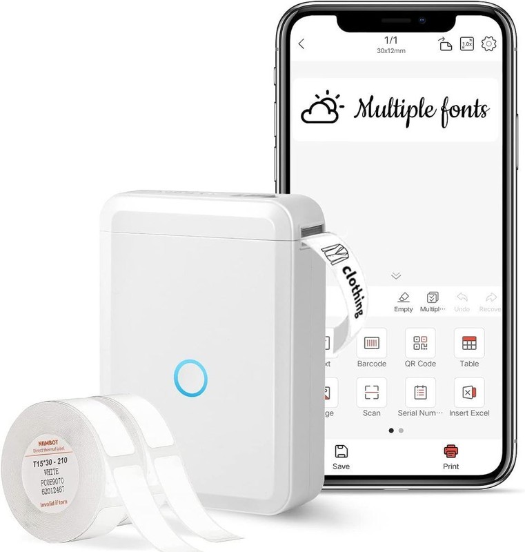 Niimbot D110 Etikettendrucker Bluetooth Thermodrucker Labeldrucker Android/Ios