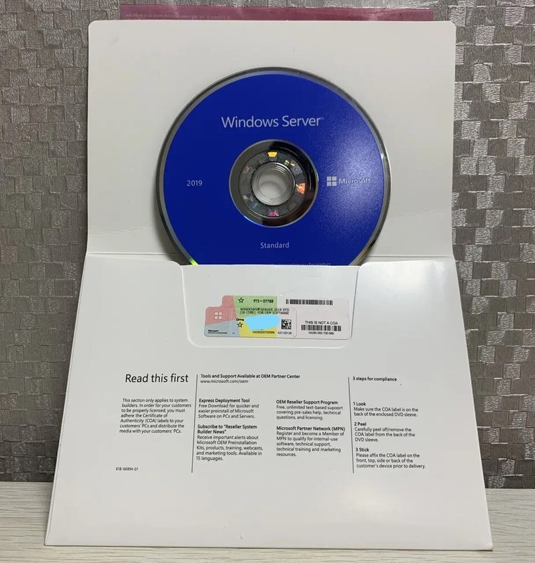 New Microsoft Windows Server 2019 Standard - New Sealed DVD