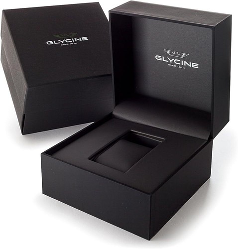 Pre-owned Glycine Airman Worldtimer Men's 42mm Swiss Made Quartz Double Black Watch Gl1041