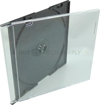 5.2mm Slimline Black 1 Disc CD Jewel Case Lot