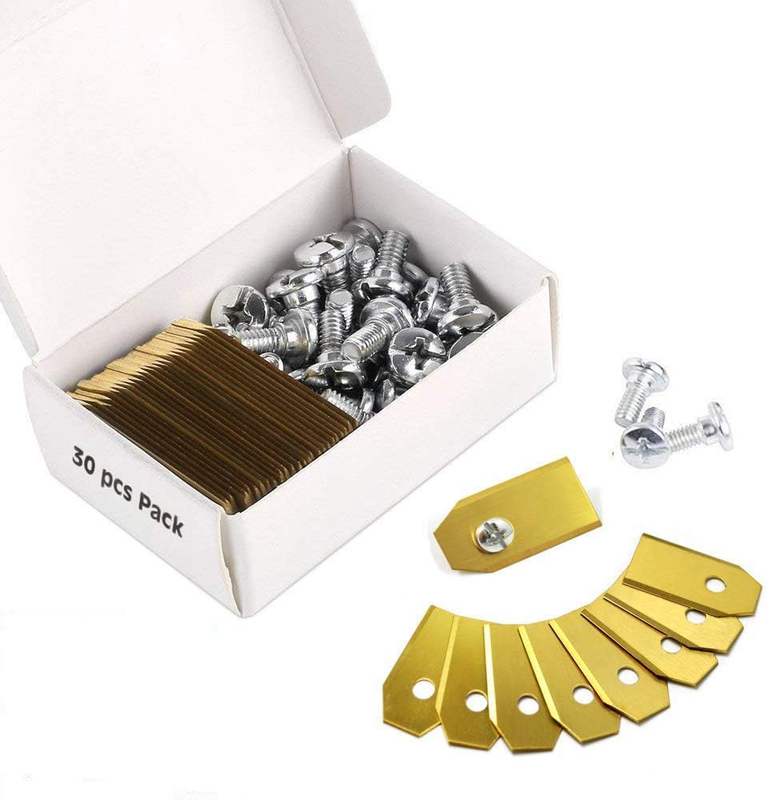 30PCS Mower Blades for Husqvarna Gardena Robotic Lawnmowers 35X18X0.75Mm Set