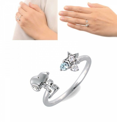 【SNOOPY】 ELEGANCE RING　SV925 Peanuts Snoopy All Stars Ring SV925 Charlie Brown Woodstock