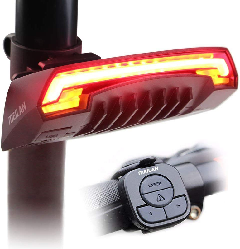 X5 Smart Bike Tail Light with Turn Signals and Automatic Brake Light Wireless Re