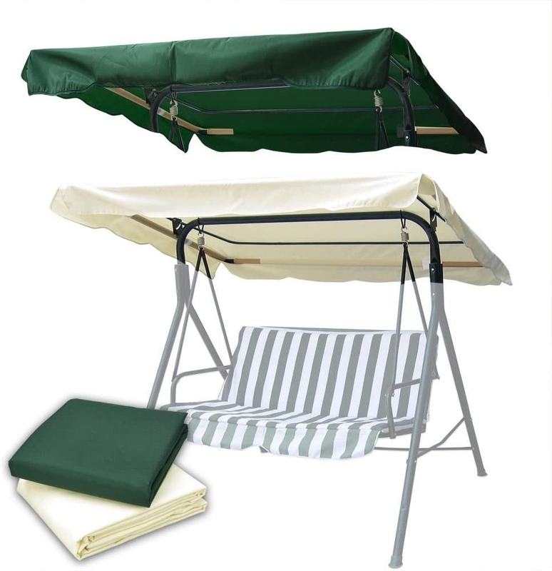 Swing Canopy Cover (Green) 77"X43" - Deluxe Polyester Top UV Block Sun Shade Wat