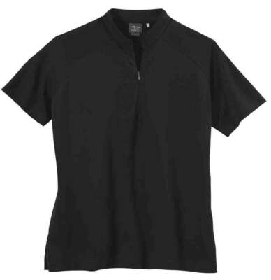 

Рубашка поло с коротким рукавом из джерси Page - Tuttle Dot Texture Женская черная повседневная P39, Черный