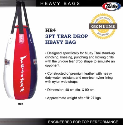 HB3 FAIRTEX SANDBAG 3FT GREEN//BLACK HEAVY BAG EXTRA LARGE UNFILLED