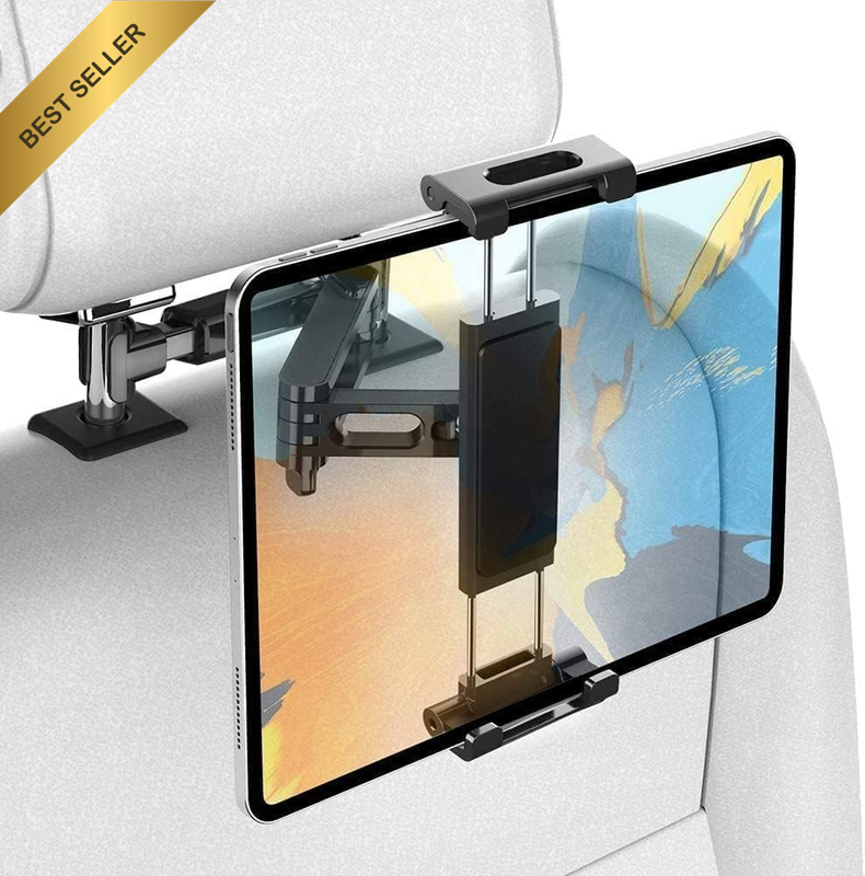 Car Headrest Tablet Mount, Tablet Ipad Holder for Car Universal 360° Rotating Ad
