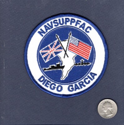 NAVSUPPFAC Naval Support Facility DIEGO GARCIA Indian Ocean 4'' NAVY Base Patch