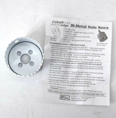 Ivy Classic Cobalt Advantage M-3 Cutting Edge 2-1/4'' Bi-Metal Hole Saw
