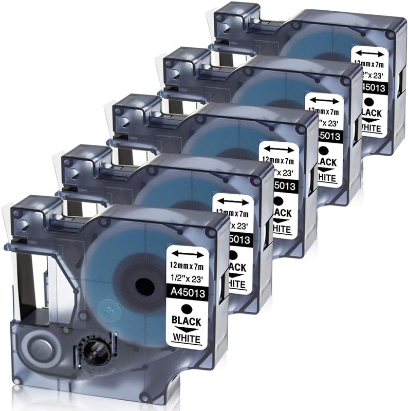 Replace DYMO Label Maker Refills D1 Label Tape 45013 S0720530 1/2 Inch Fit for D