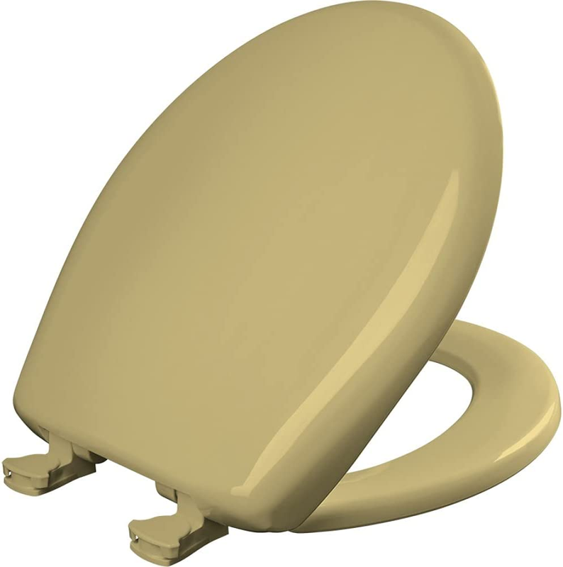 200SLOWT 031 round Closed Front Toilet Seat, Harvest Gold