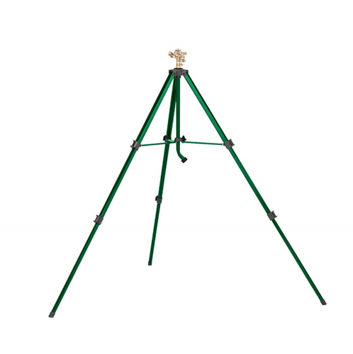 Sprinkler Tripod Base Brass Impact Lawn Garden Telescoping Adjustable Spray New