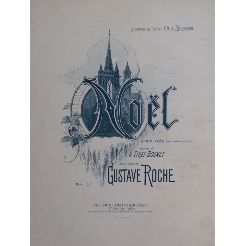 Roche Gustave NoÃ«L Chant Piano Ou Orgue Ca1888