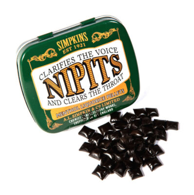 Simpkins Nipits Liquorice Pellets Aniseed Menthol Clarifies Voice Clears Throat