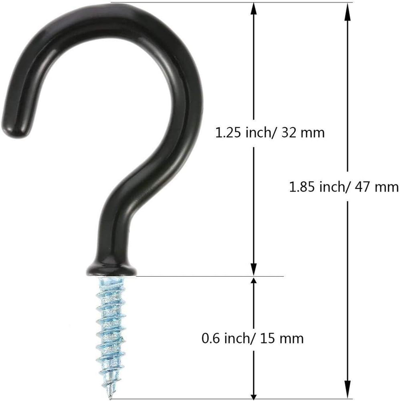 Outdoor Light Hooks 100 Pack Cup Hooks Ceiling Hooks Heavy Duty Screw Cup Hook f