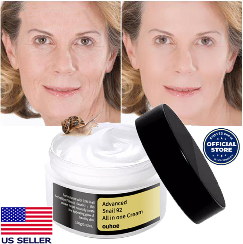 Best Korean Nature Snail Cream Face Skin Care Serum Anti Wrinkles Acne Day Night