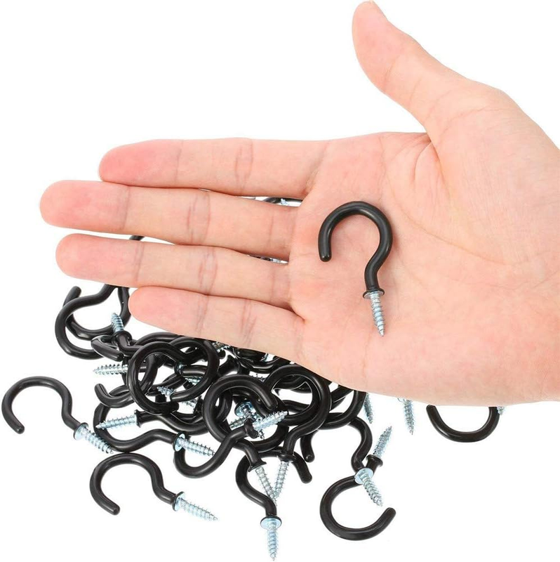 Outdoor Light Hooks 100 Pack Cup Hooks Ceiling Hooks Heavy Duty Screw Cup Hook f