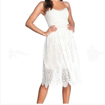 NWT DRESS THE POPULATION | Francesca Lace Dress white sz S