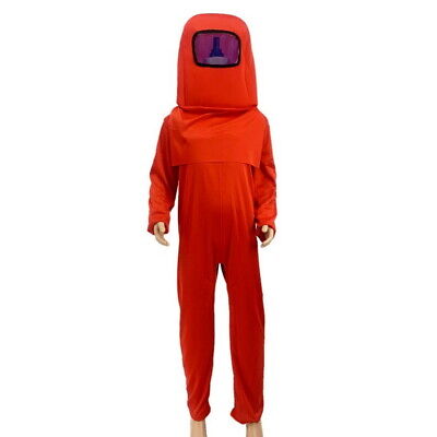 Crewmate Imposter Costume Child Among Us Red Jumpsuit Group Cosplay Space Suit