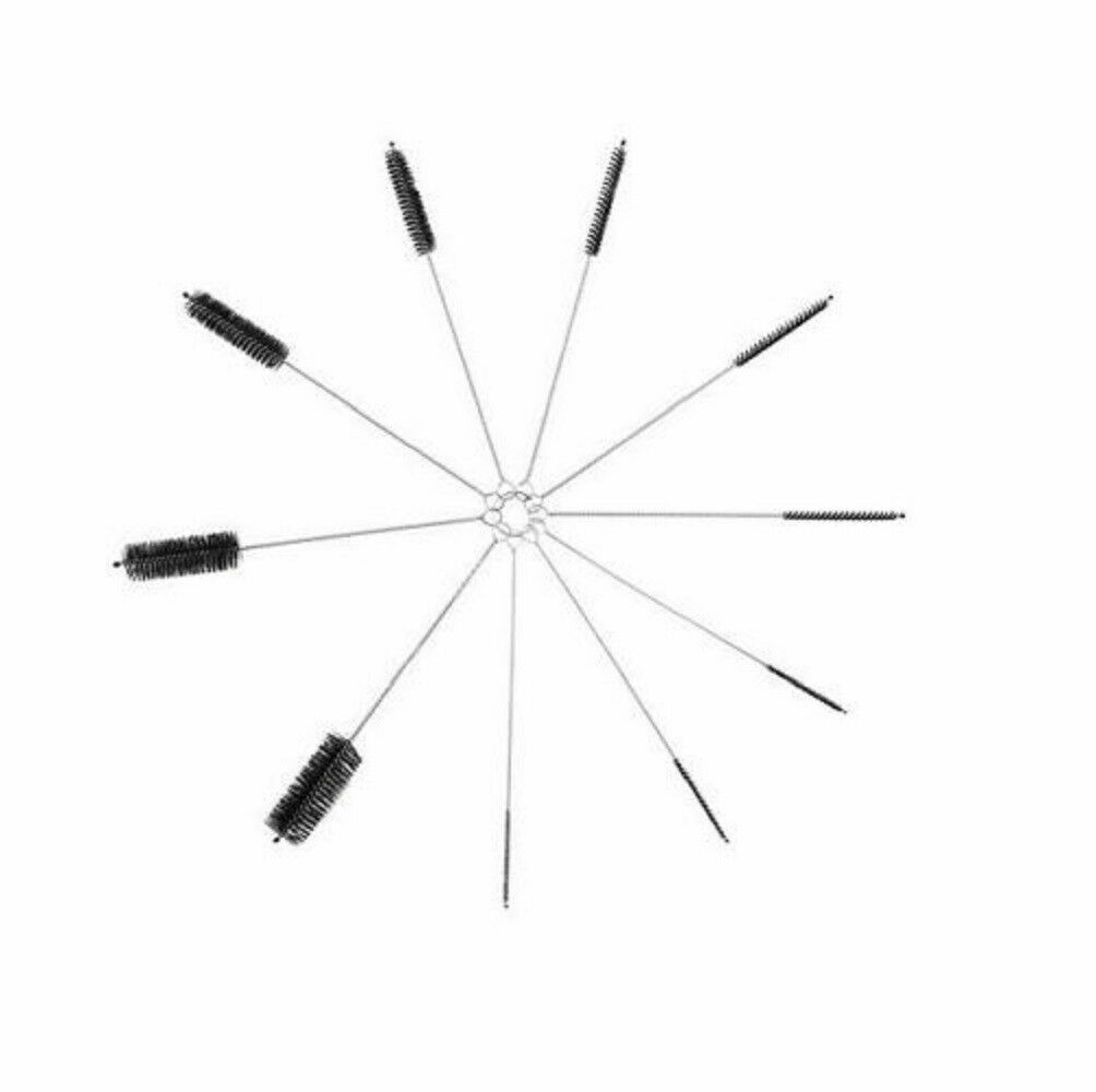 Nylon Straw Brush Cleaner Bottle Tube Pipe Small Long Cleaning 10Pcs Set USA