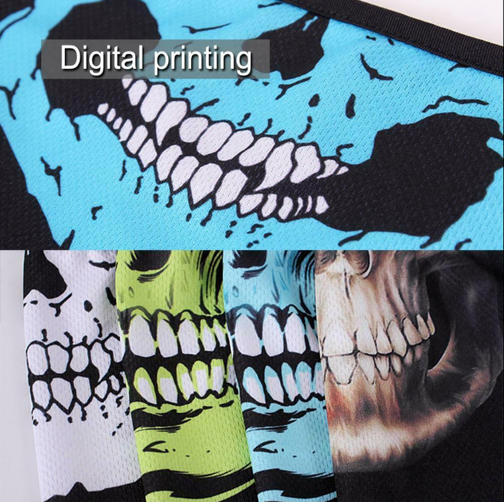 Balaclava Tactical UV Protection Skull Full Face Mask Ghost Printed Ski Sun Hood