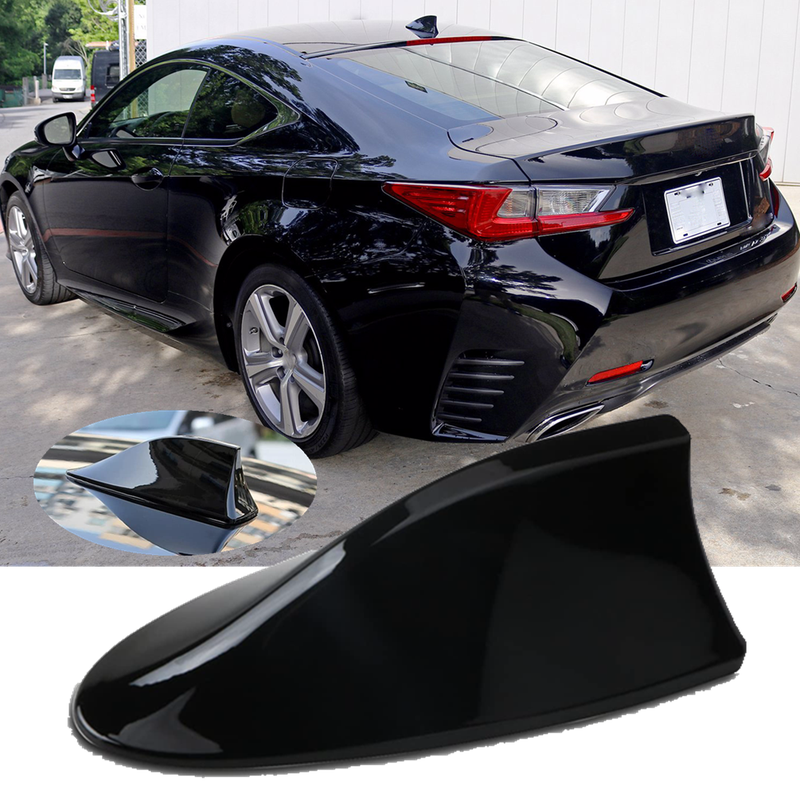 Shark Fin Roof Antenna Aerial Fm/am Radio Signal Glossy For Lexus Rc 350