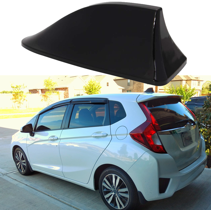 For Honda Fit Jazz Car Antenna Cover Radio AM FM Signal Shark Fin Cap Black