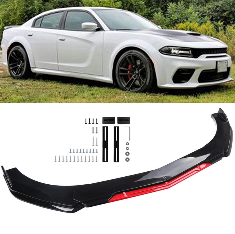 Red Lip Chin Splitter Spoiler Body For Dodge Charger Srt Hellcat