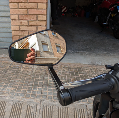 XSQD Motorrad Spiegel Lenkerenden - 180° Drehbare Rückspiegel Für Mehr Sicherheit